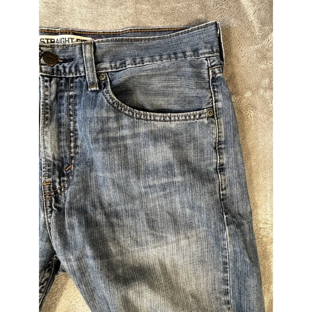 Vintage Levis 505 Jeans Men 32x34 Denim‎ Pants Straight Y2K whiskers distressed